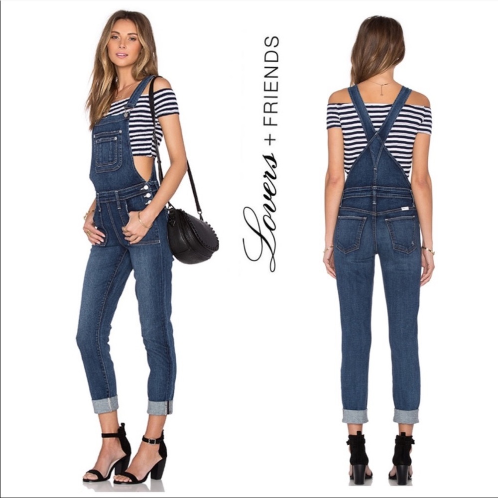 Lovers + friends Jean overalls